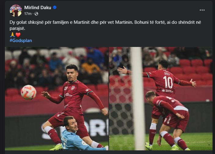 Shënoi dy herë në Rusi, dedikim prekës i Dakut për Martinin: Bëhuni të&nbsp;fortë
