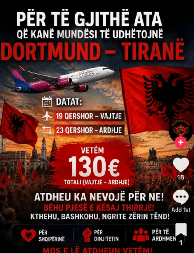 Mesazh nga Diaspora: Autokolonë nga Londra drejt Shqipërisë për protestën e 20&nbsp;qershorit